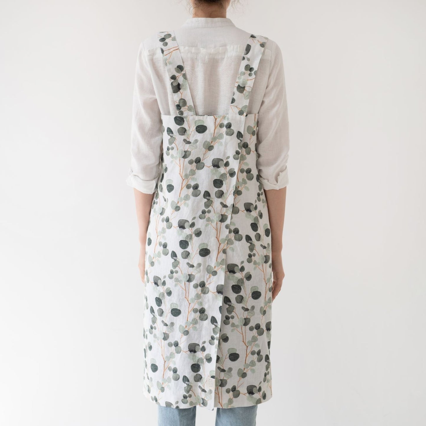 lino Tales Eucalyptus lino Pinafore prijuostė — naturalusdrabuziai.lt