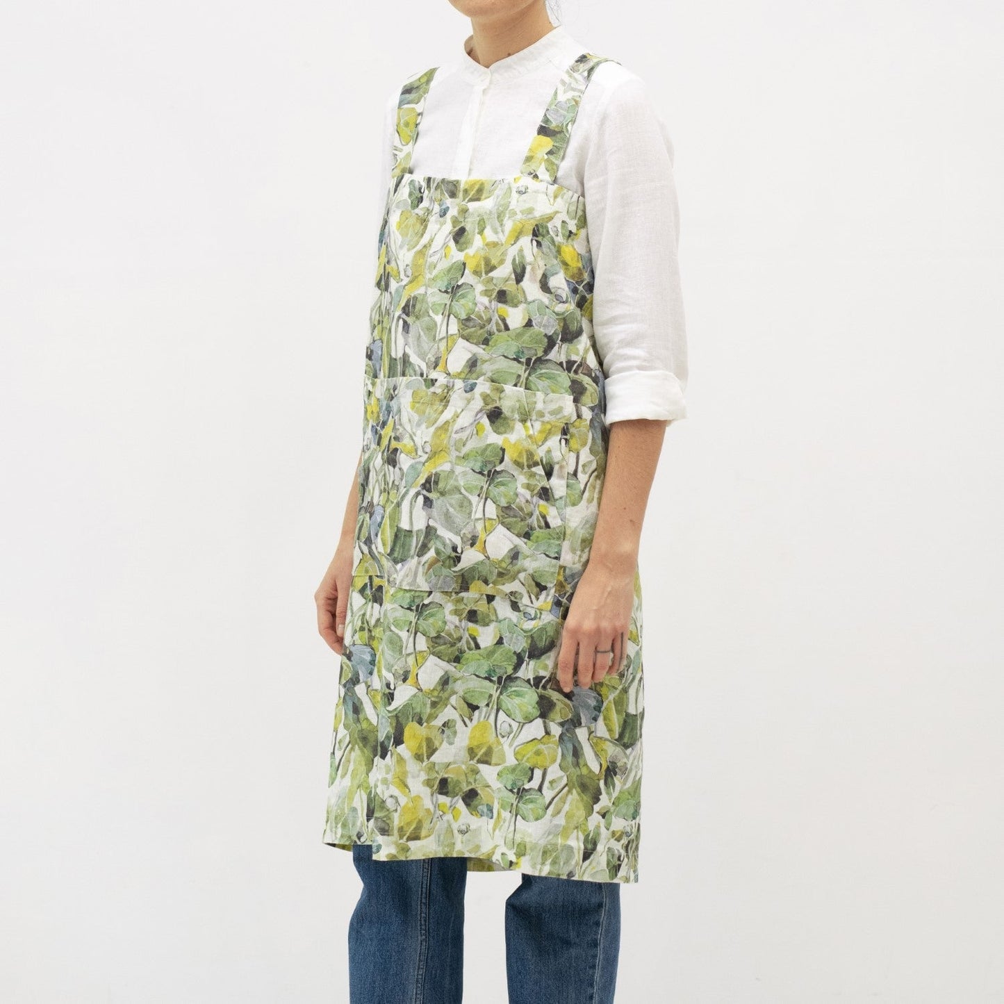 lino Tales Lotus lino Pinafore prijuostė — naturalusdrabuziai.lt