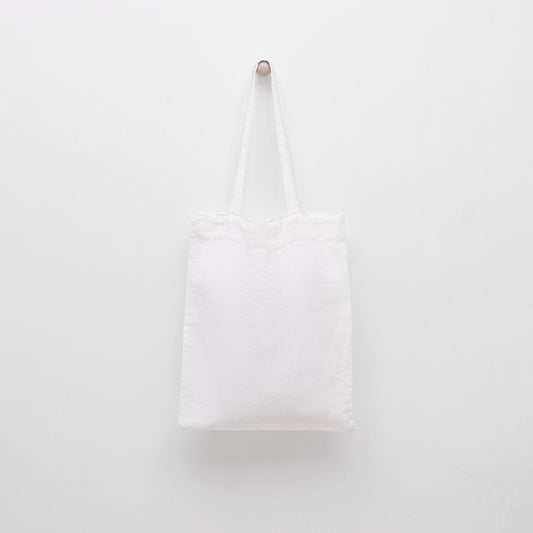 lino Tales Off-White lino pirkinių krepšys — naturalusdrabuziai.lt