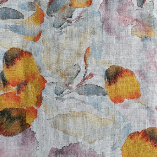 lino Tales Orange Flow on Light Natural lino Garcon prijuostė — naturalusdrabuziai.lt