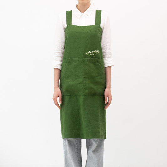 lino Tales True Green lino Pinafore prijuostė — naturalusdrabuziai.lt