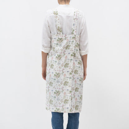 lino Tales White Botany lino Pinafore prijuostė — naturalusdrabuziai.lt