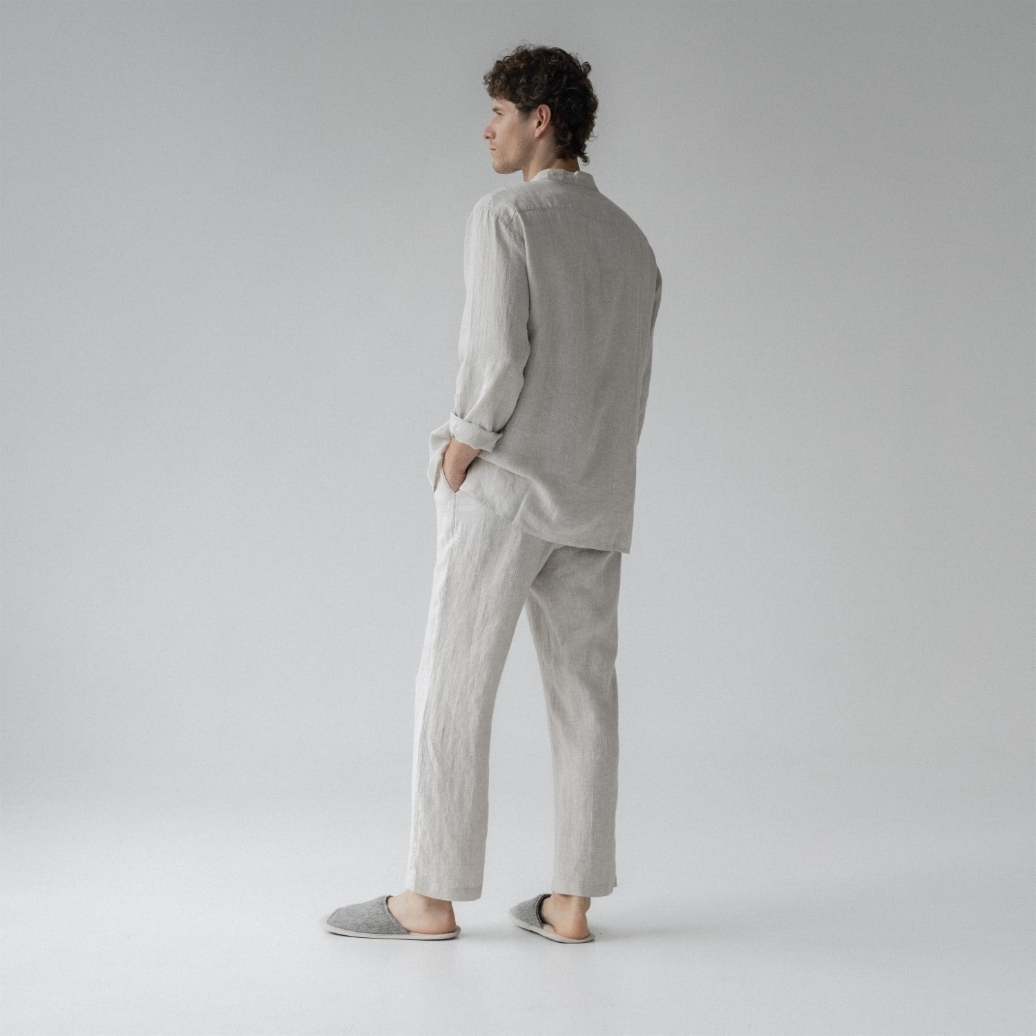 Melange lino Currant Loungewear rinkinys — naturalusdrabuziai.lt