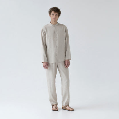 Melange lino Currant Loungewear rinkinys — naturalusdrabuziai.lt