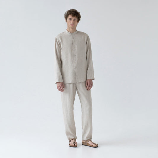 Melange lino Currant Loungewear rinkinys — naturalusdrabuziai.lt