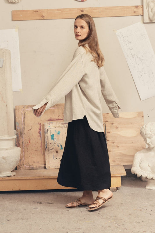 Melange Linen Larch Shirt