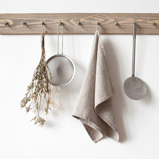 Natural lino virtuvinė servetė — naturalusdrabuziai.lt