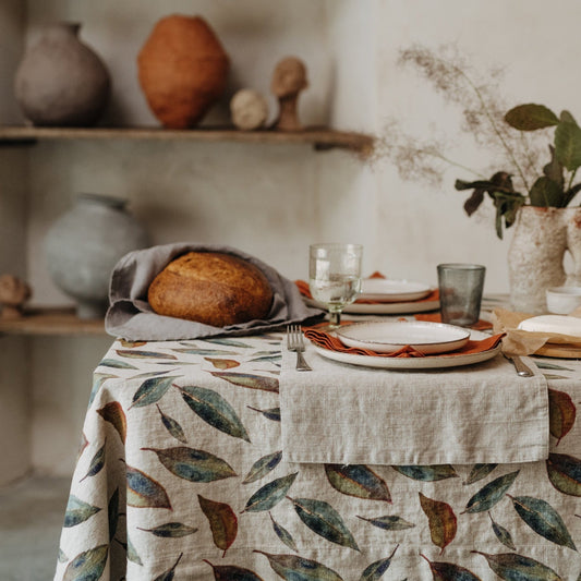 Natural lino staltiesėlė — naturalusdrabuziai.lt