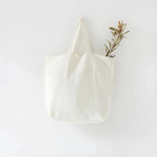 Off-White lino didelis krepšys — naturalusdrabuziai.lt