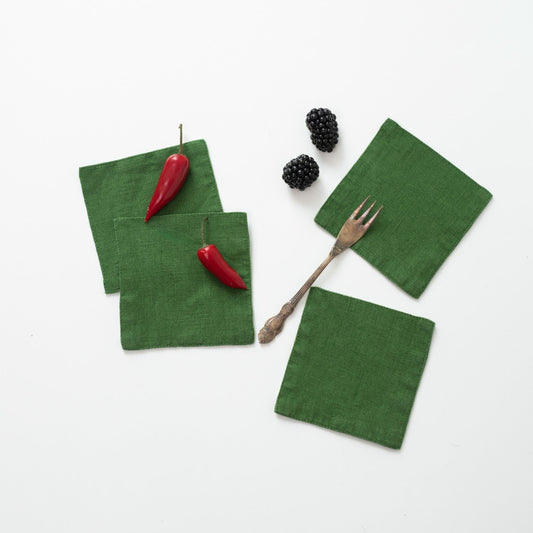 True Green lino padėkliukų rinkinys 4 vnt. — naturalusdrabuziai.lt
