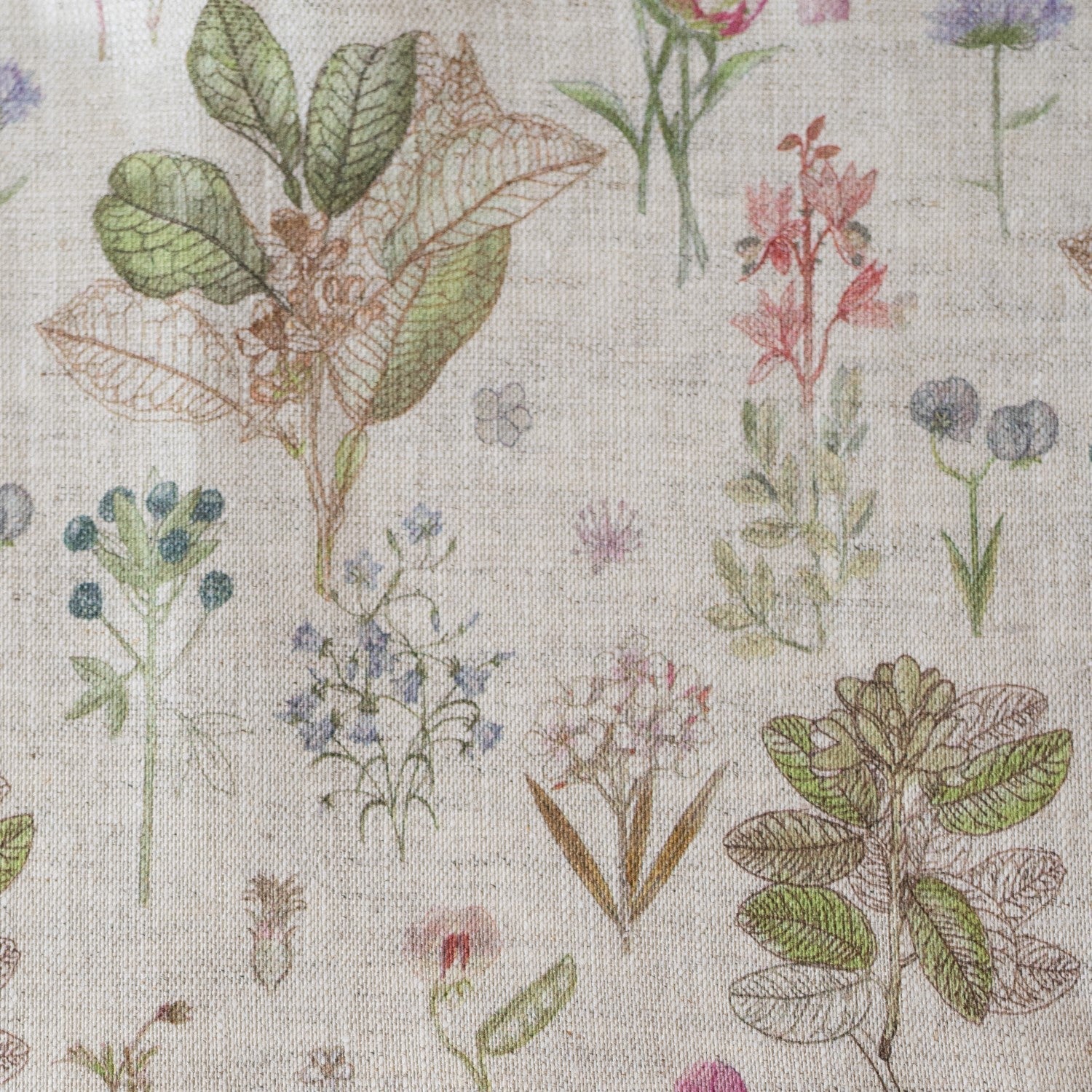 Unwashed Botany on Light Natural lino Fabric 185 g/sq.m — naturalusdrabuziai.lt