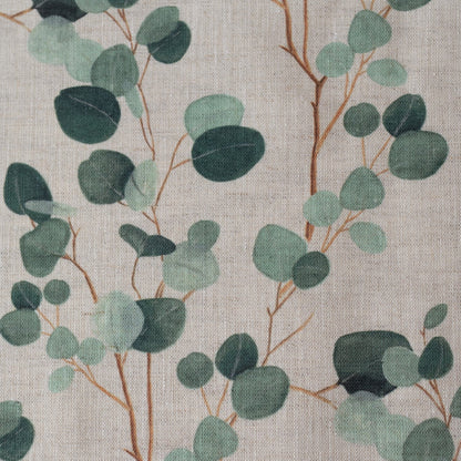 Unwashed Eucalyptus on Light Natural lino Fabric 185 g/sq.m — naturalusdrabuziai.lt
