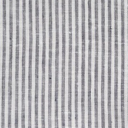 Unwashed Thin Black Stripes lino Fabric 240 g/sq.m — naturalusdrabuziai.lt