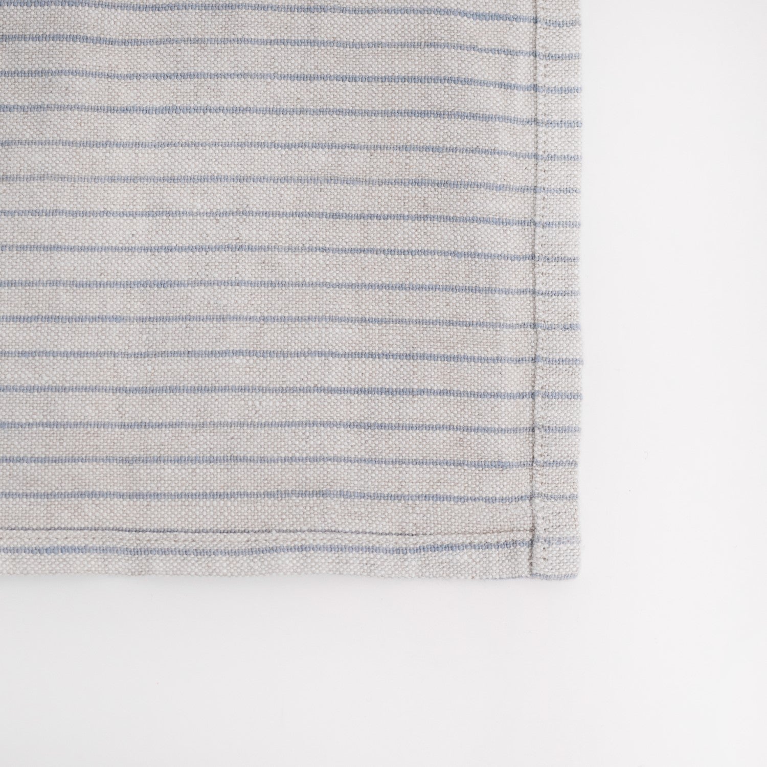 Zero Waste Grey Blue Pinstripe Rustic lino servetėlių rinkinys 4 vnt. — naturalusdrabuziai.lt